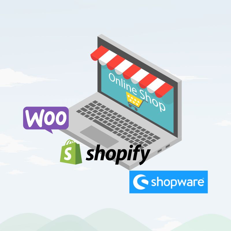 strg-S Webshops mit shopify, woocommerce und shopware